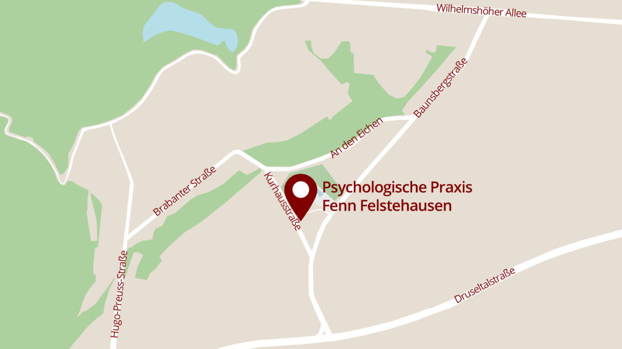 Anfahrtsskizze Praxis Fenn Felstehausen Kassel